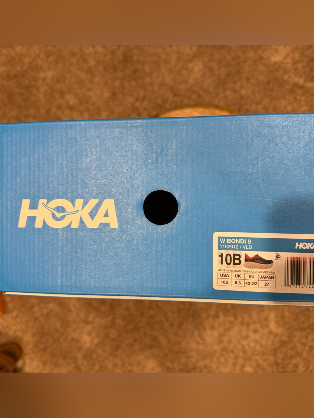 HOKA BONDI 9 VARSITY NAVY/NAUTICAL DUSK SIZE 10B! - Picture 16 of 16